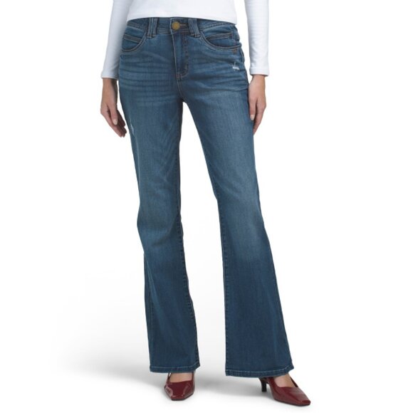 DEMOCRACY Blue Ab Technology High Rise Itty Bitty More Bootcut Jeans - Picture 1 of 2